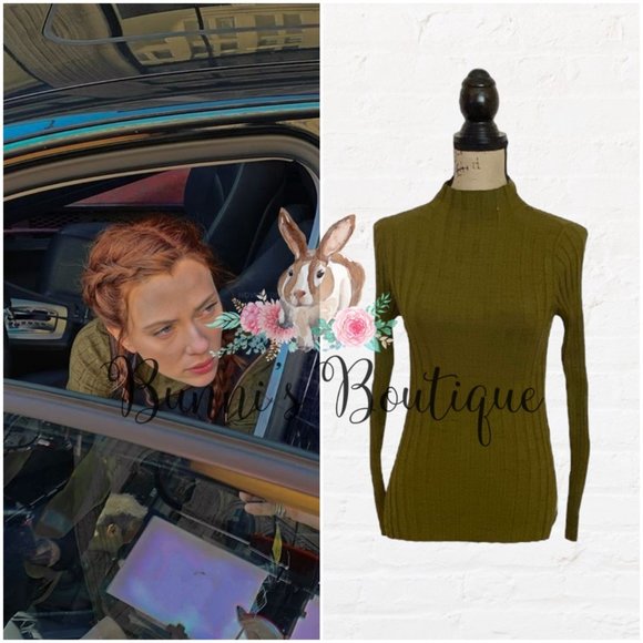 Topshop Sweaters - Natasha Romanoff Topshop Funnel Neck Sweater Black Widow Sz M